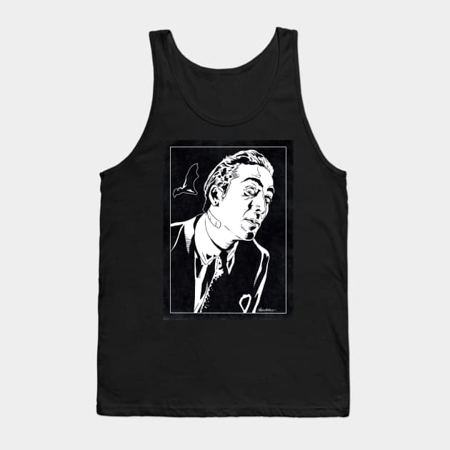 PETER LOEW - Vampire's Kiss (Black and White) Tank Top by Famous Weirdos